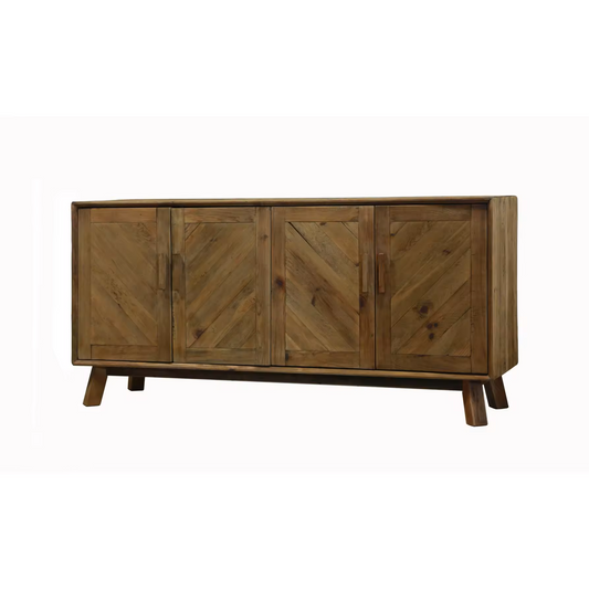 Farmhouse style long wooden buffet with storage and doors 1.8m long