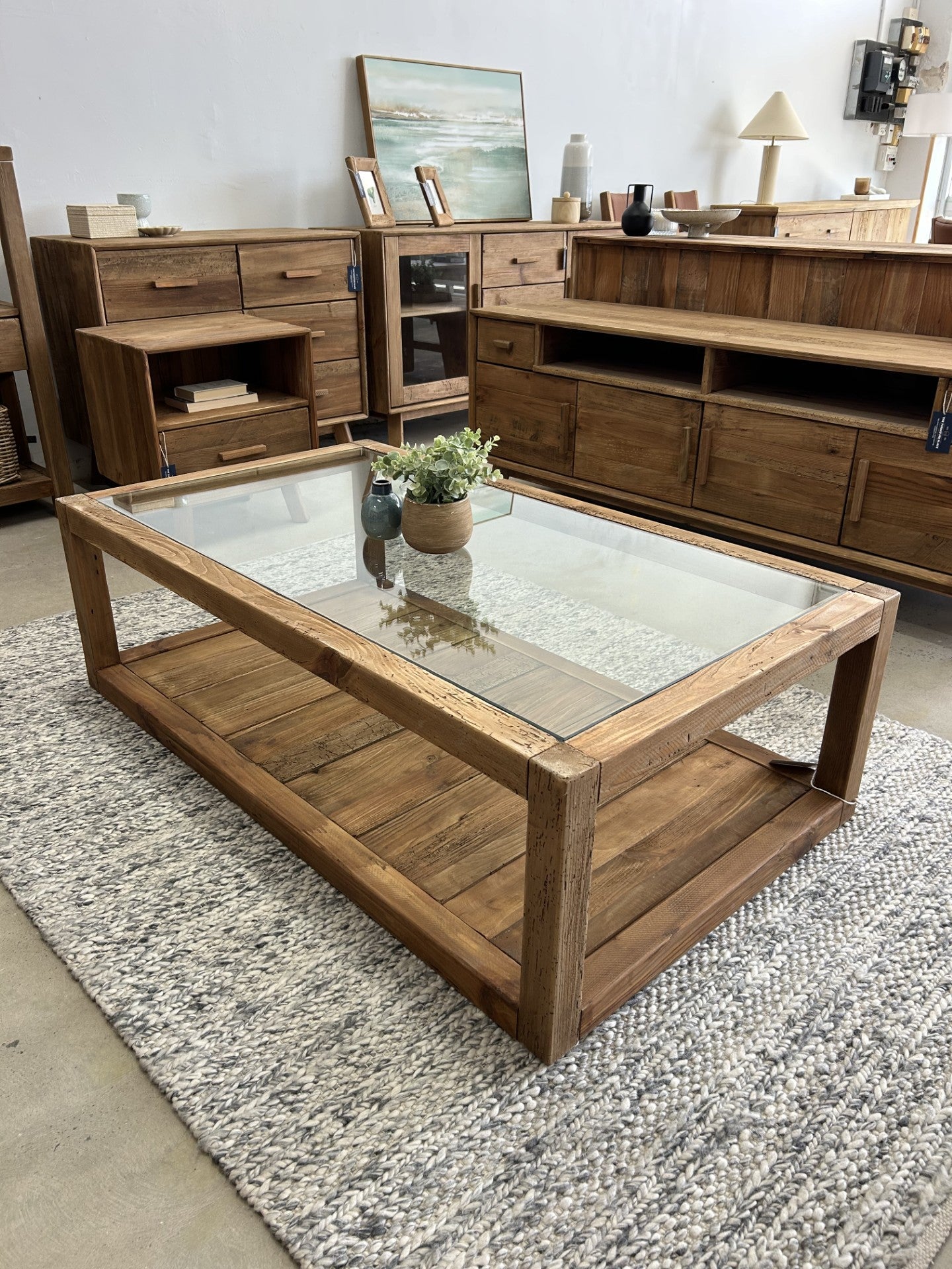 Large farmhouse style coffee table