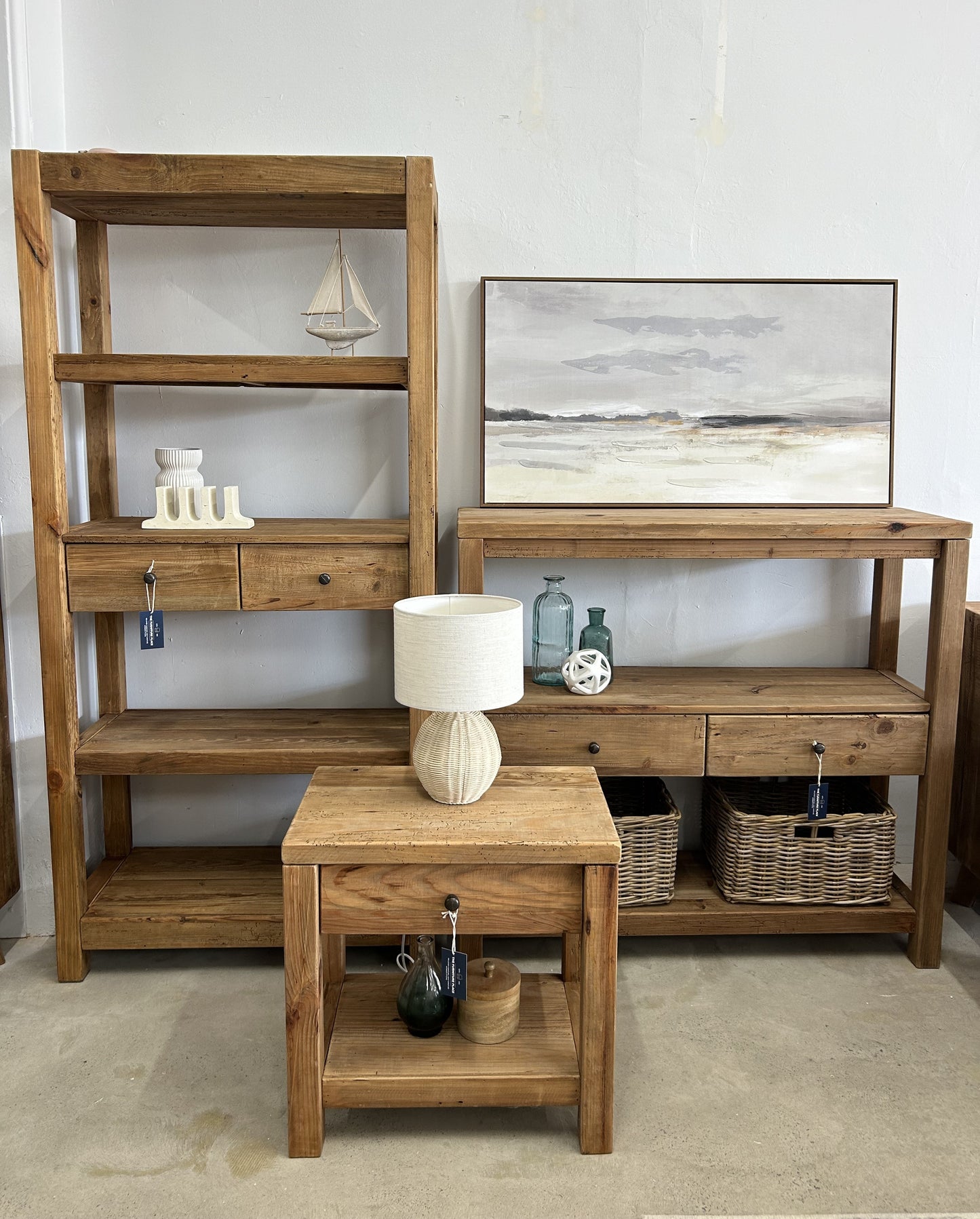 Farmhouse and country style display bookshelf for the modern home 190cm tall