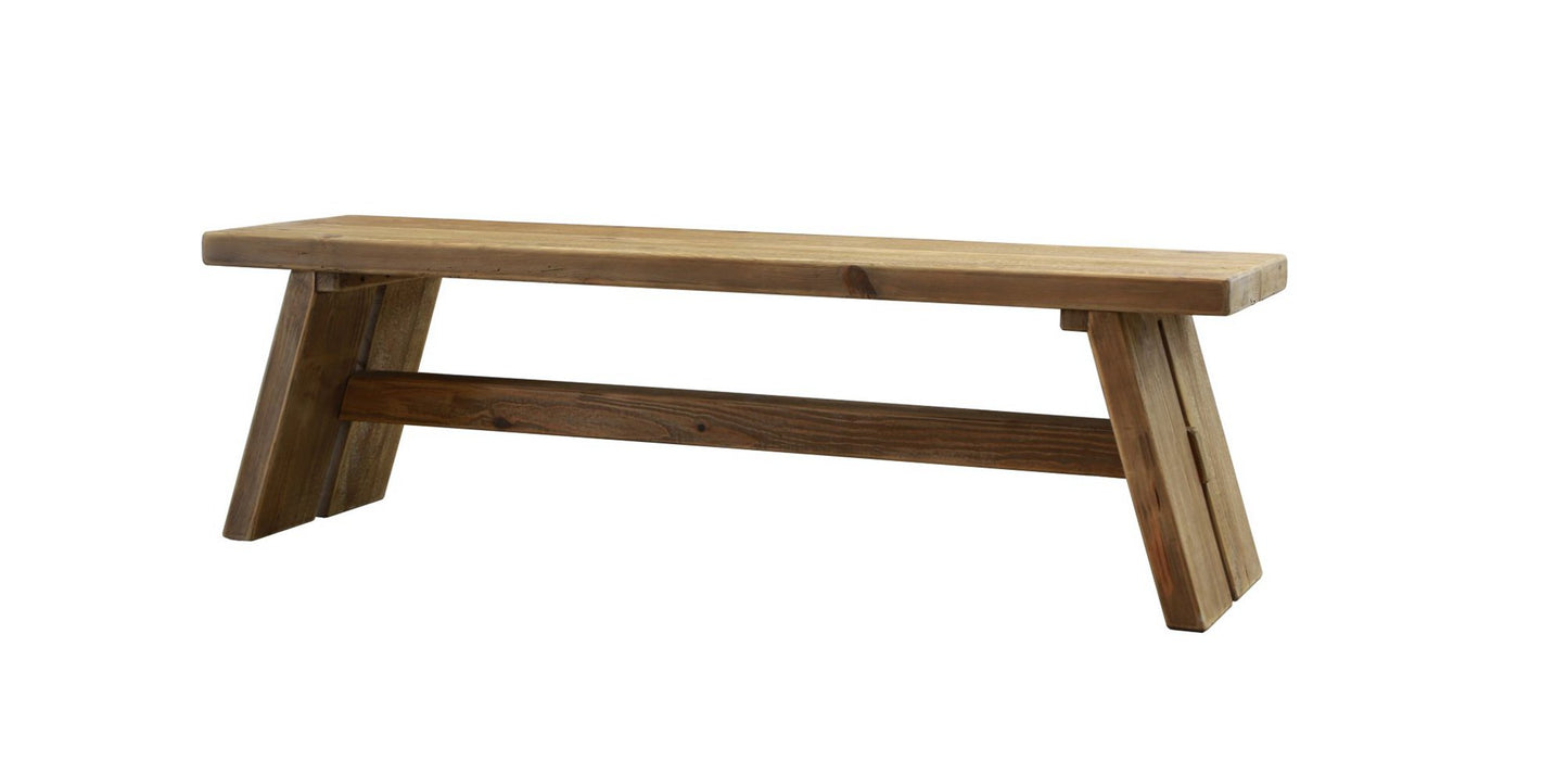 Rustic farmhouse bench seat for dining table or entryway