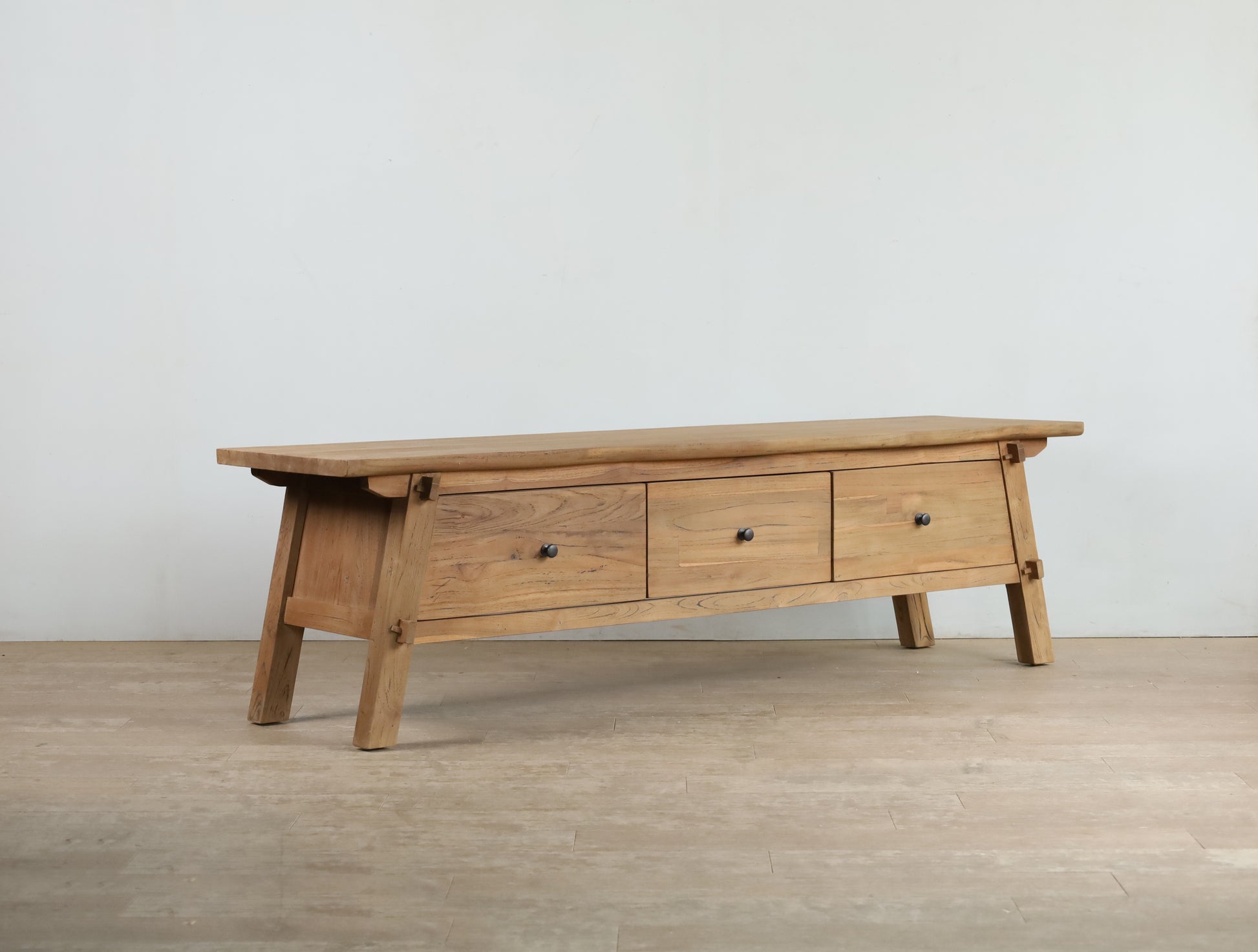 180cm long teak wood TV unit farmhouse style