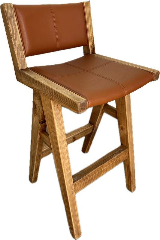 Bromley Bar Stool - Tan PU Leather