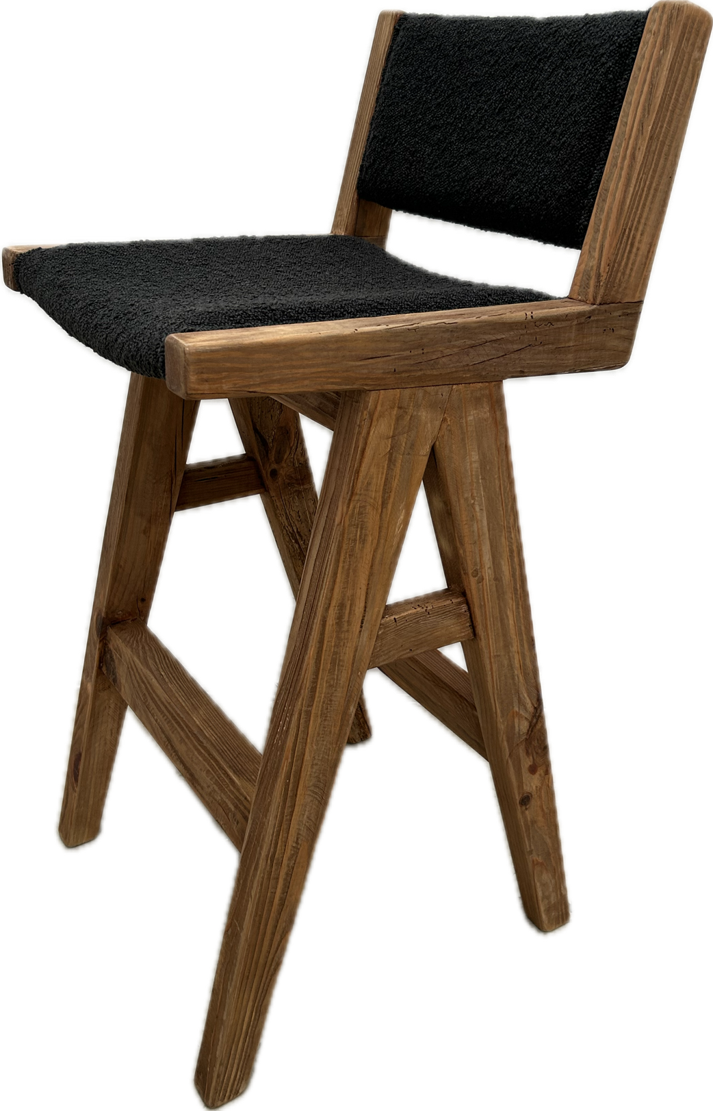 Bromley Bar Stool - Black Fabric