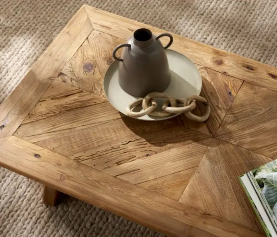 Farmhouse style wooden coffee table