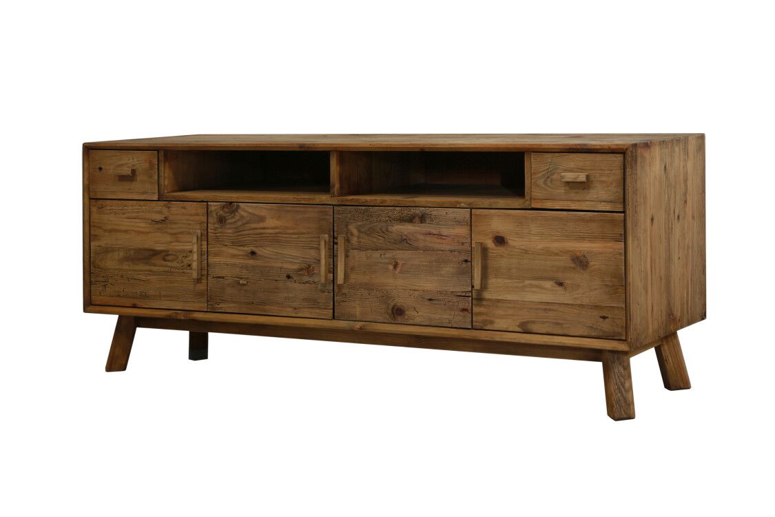 Farmhouse style distressed wood TV Unit 1.8m long