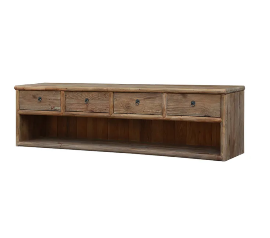 Large rustic farmhouse tv unit 2m long with drawers