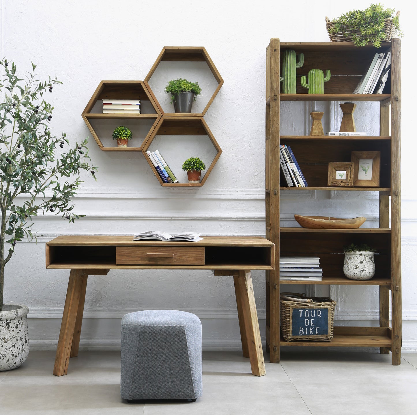 Rustic wood desk